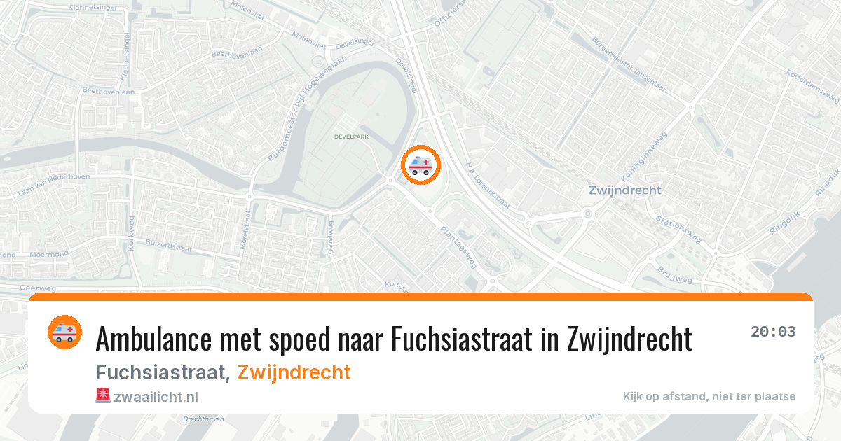 Ambulance met spoed naar Fuchsiastraat in Zwijndrecht — 9 feb 2026