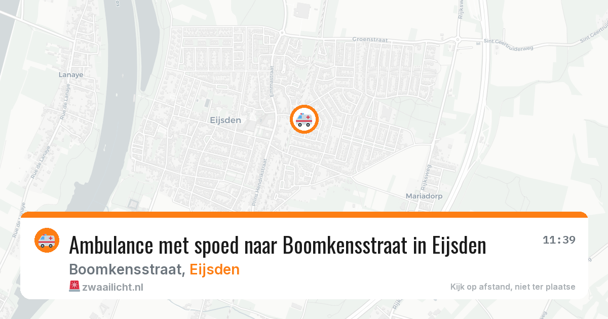 Ambulance met spoed naar Boomkensstraat in Eijsden — 3 apr 2026
