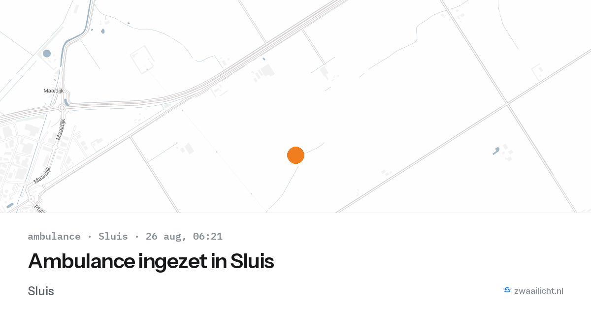 Ambulance ingezet in Sluis — 26 aug 2026