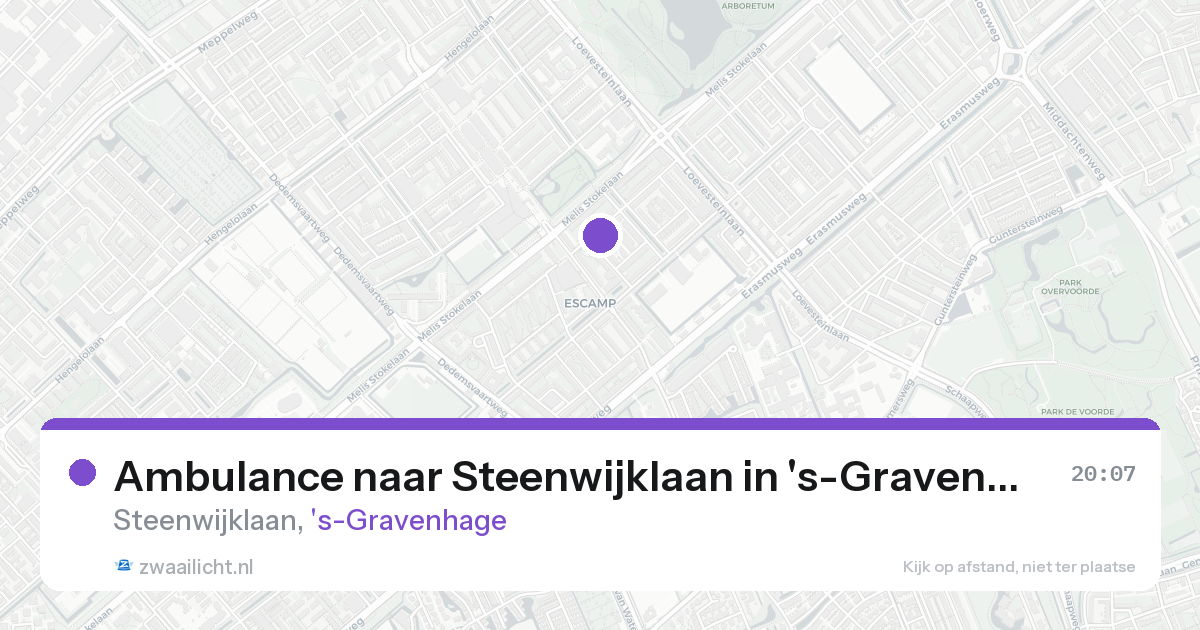 Ambulance naar Steenwijklaan in 's-Gravenhage — 24 aug 2026