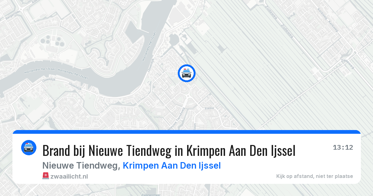 Brand bij Nieuwe Tiendweg in Krimpen Aan Den Ijssel — 10 mrt 2026