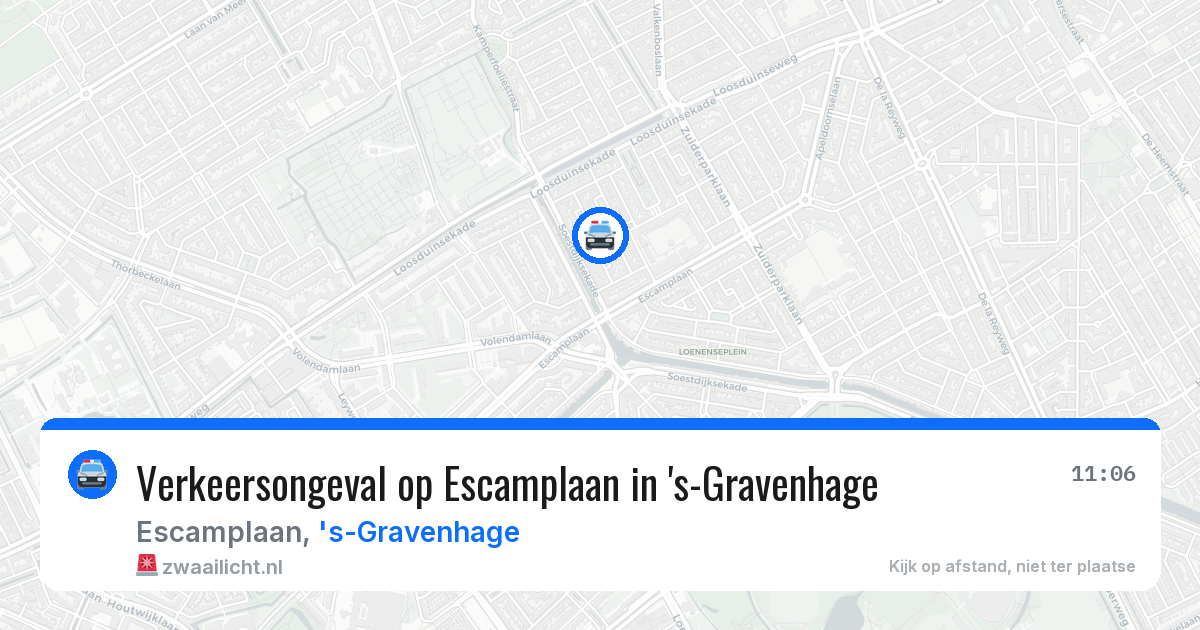 Verkeersongeval op Escamplaan in 's-Gravenhage — 17 mei 2026