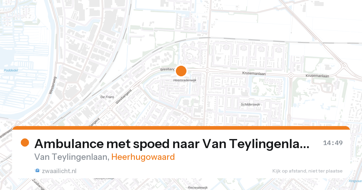 Ambulance met spoed naar Van Teylingenlaan in Heerhugowaard — 26 aug 2026