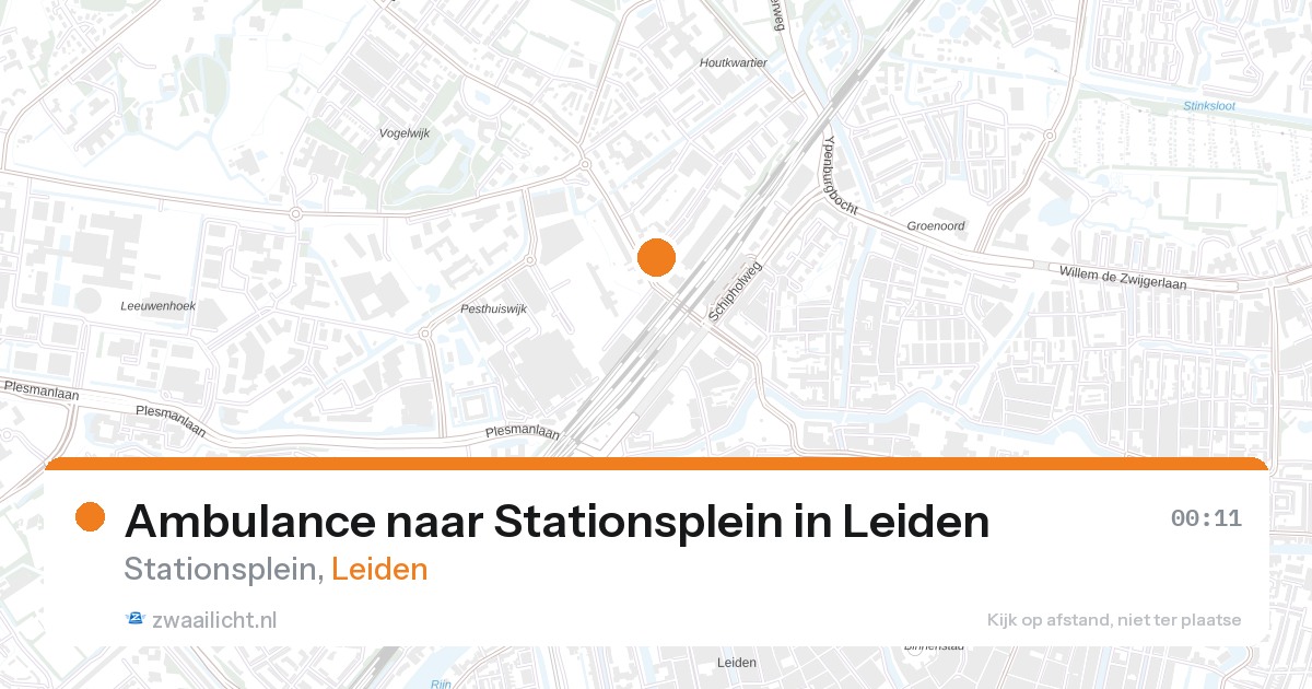 Ambulance naar Stationsplein in Leiden — 20 mrt 2026