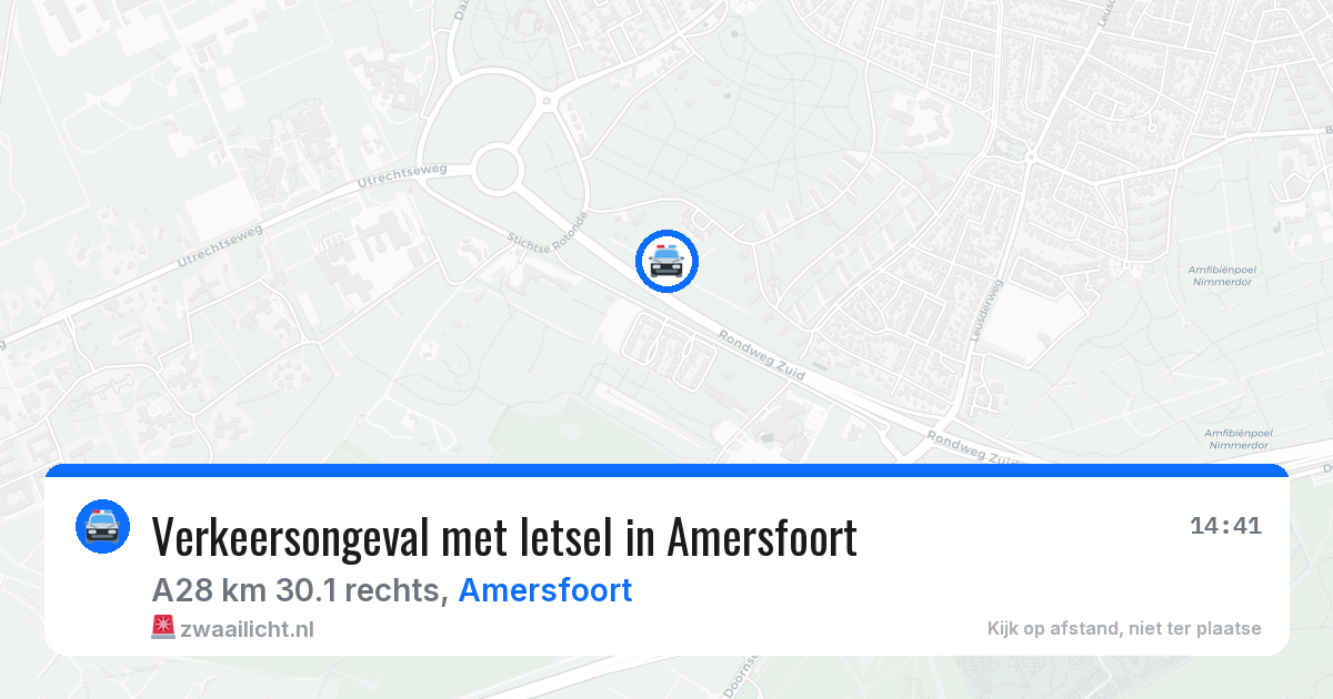 Verkeersongeval met letsel in Amersfoort — 17 apr 2026