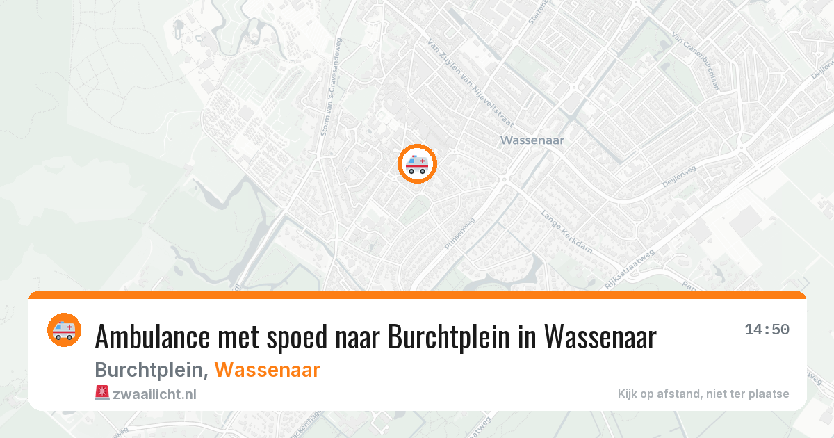 Ambulance met spoed naar Burchtplein in Wassenaar — 17 jun 2026