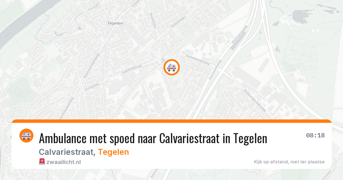 Ambulance met spoed naar Calvariestraat in Tegelen — 27 jun 2026