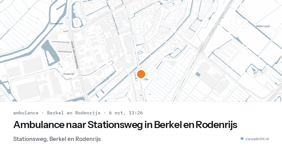 Ambulance naar Stationsweg in Berkel en Rodenrijs — 6 mrt 2026