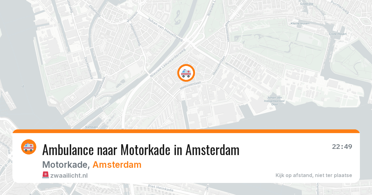 Ambulance naar Motorkade in Amsterdam — 13 aug 2026