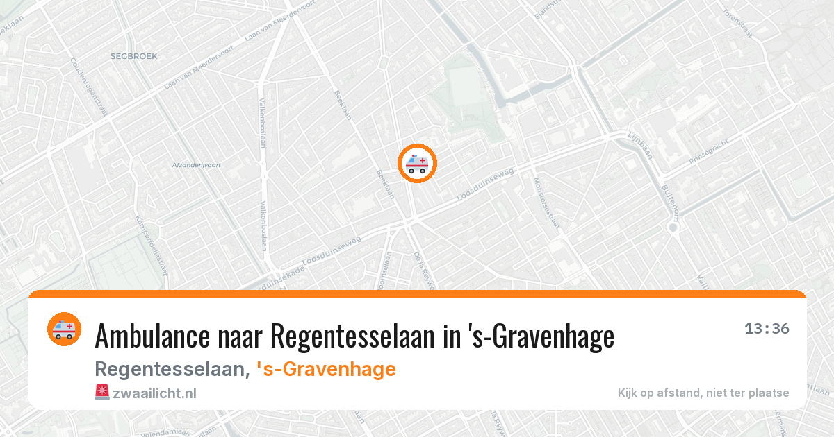 Ambulance naar Regentesselaan in 's-Gravenhage — 31 jul 2026