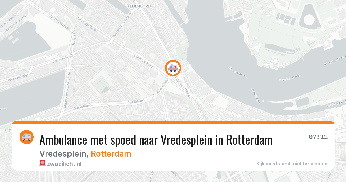 Ambulance met spoed naar Vredesplein in Rotterdam — 27 mei 2026