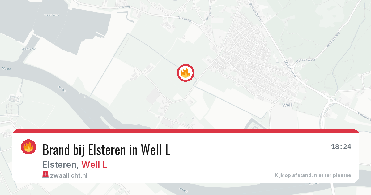 Brand bij Elsteren in Well L — 1 apr 2026