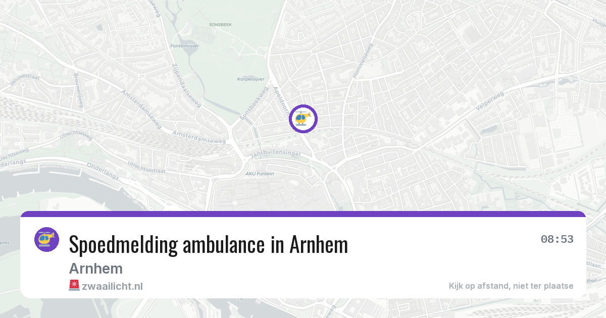 Spoedmelding ambulance in Arnhem — 5 jul 2026