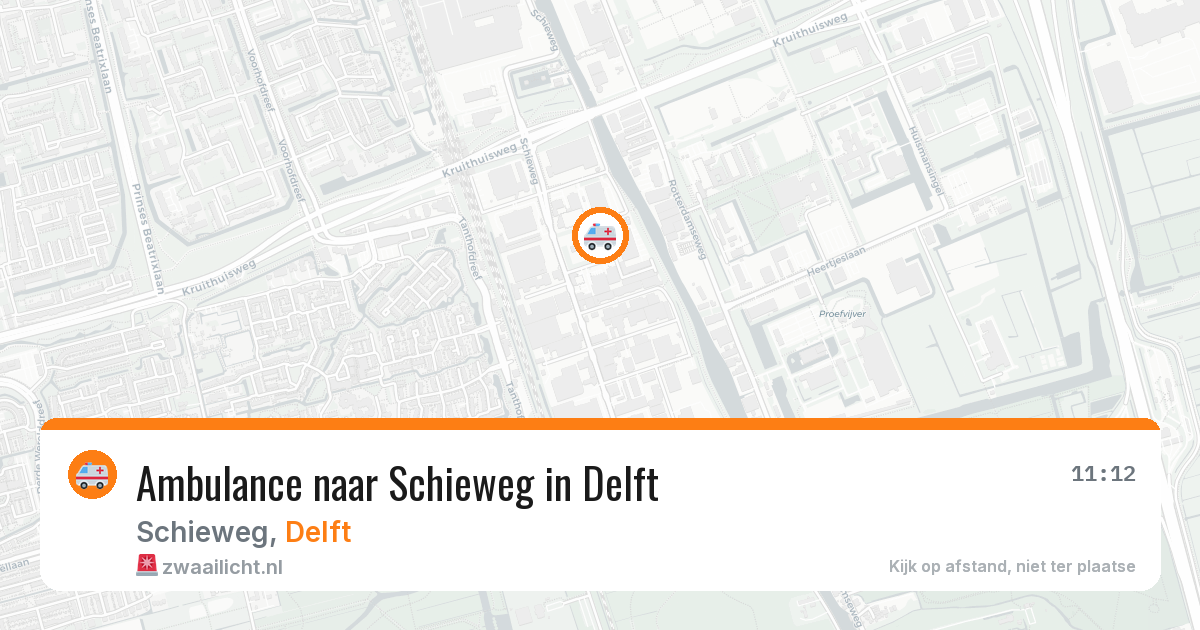 Ambulance naar Schieweg in Delft — 12 jun 2026