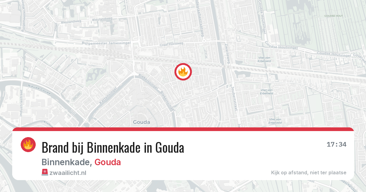 Brand bij Binnenkade in Gouda — 3 jul 2026