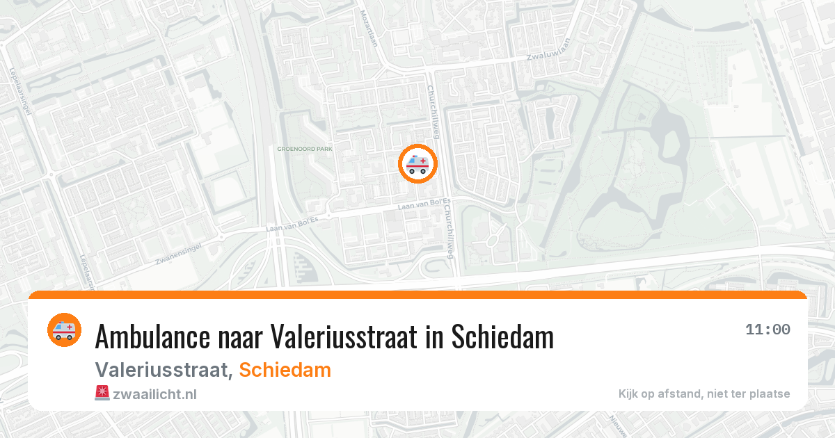 Ambulance naar Valeriusstraat in Schiedam — 14 jun 2026