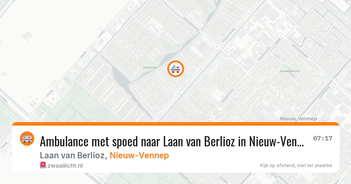 Ambulance met spoed naar Laan van Berlioz in Nieuw-Vennep — 29 jan 2026