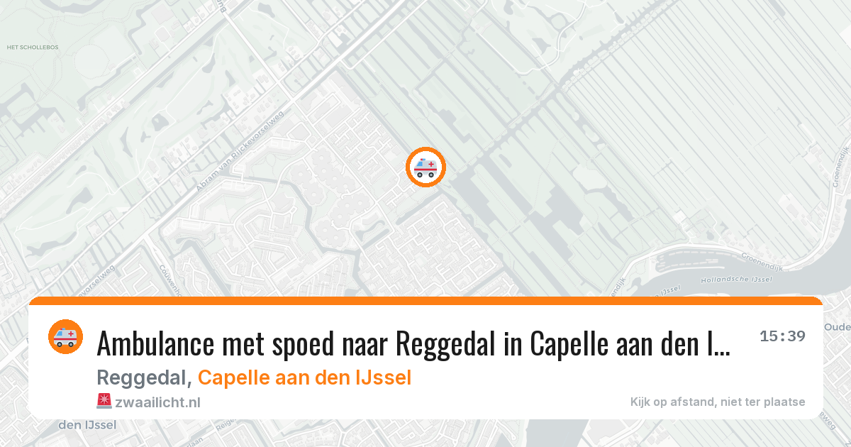 Ambulance met spoed naar Reggedal in Capelle aan den IJssel — 25 mei 2026