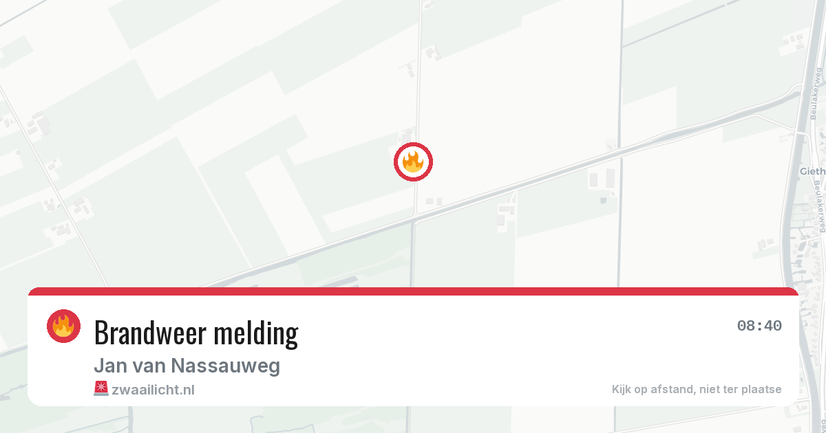Brandweer melding — 20 jun 2026