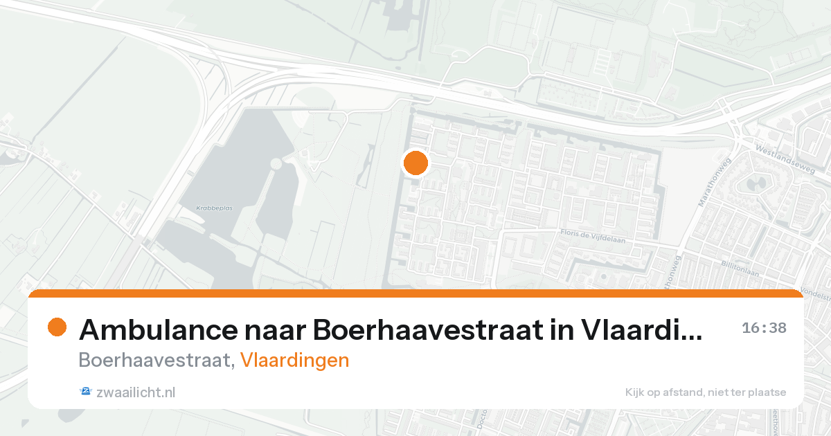 Ambulance naar Boerhaavestraat in Vlaardingen — 20 aug 2026