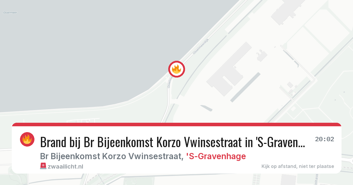 Brand bij Br Bijeenkomst Korzo Vwinsestraat in 'S-Gravenhage — 13 apr 2026