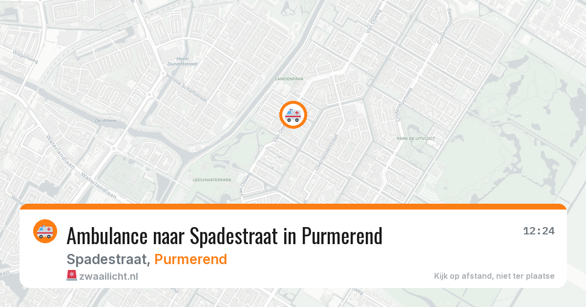 Ambulance naar Spadestraat in Purmerend — 22 jul 2026