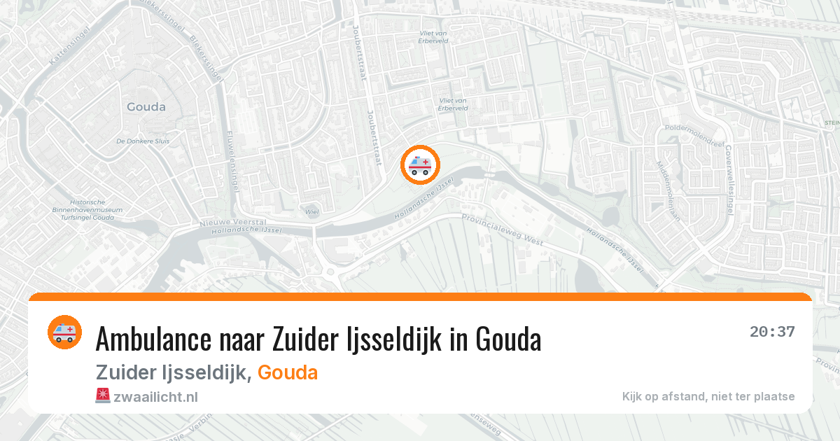 Ambulance naar Zuider Ijsseldijk in Gouda — 10 aug 2026