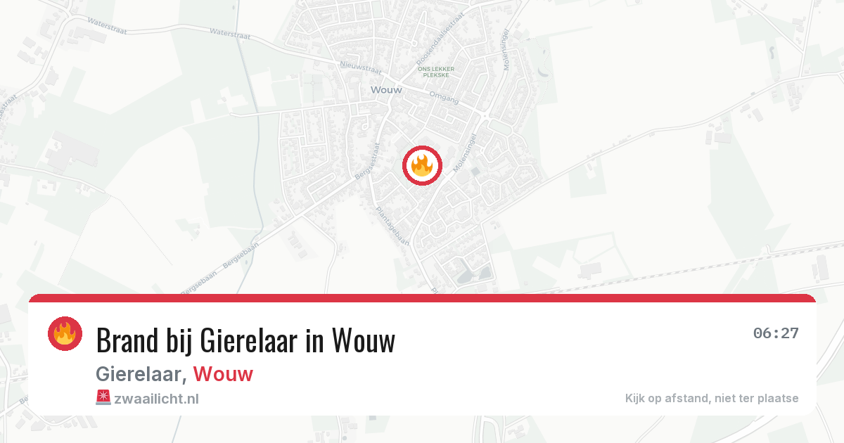 Brand bij Gierelaar in Wouw — 27 mei 2026