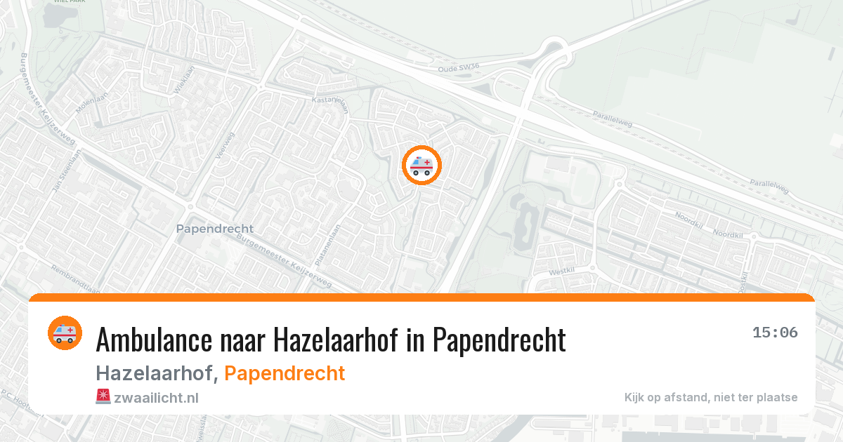 Ambulance naar Hazelaarhof in Papendrecht — 27 mei 2026