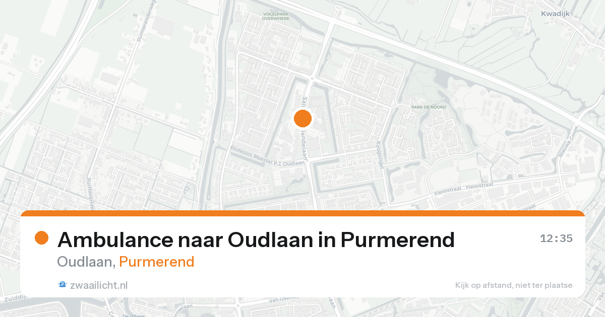 Ambulance naar Oudlaan in Purmerend — 21 aug 2026