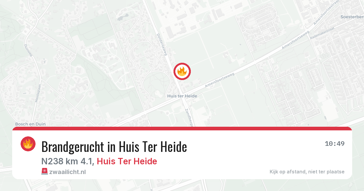 Brandgerucht in Huis Ter Heide — 26 jun 2026