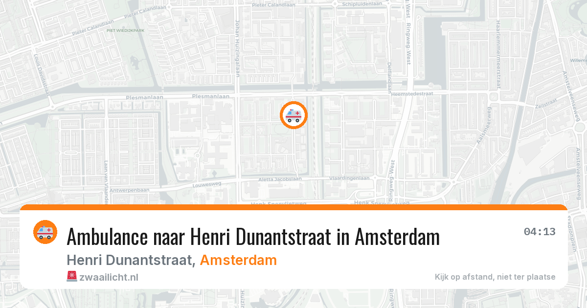 Ambulance naar Henri Dunantstraat in Amsterdam — 25 apr 2026