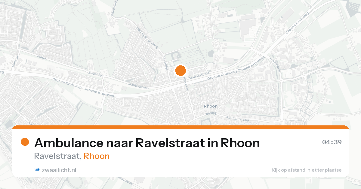 Ambulance naar Ravelstraat in Rhoon — 21 aug 2026