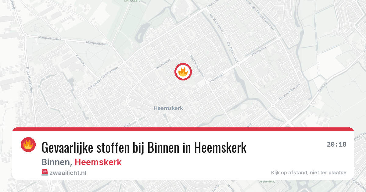 Gevaarlijke stoffen bij Binnen in Heemskerk — 10 apr 2026