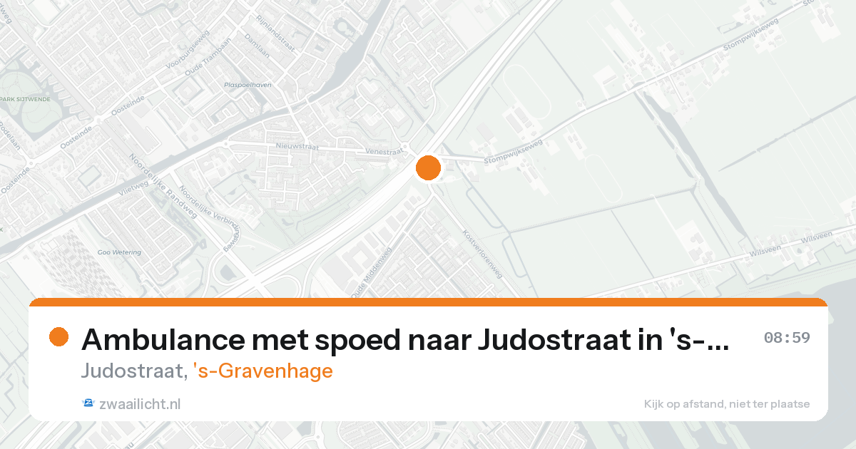 Ambulance met spoed naar Judostraat in 's-Gravenhage — 25 aug 2026