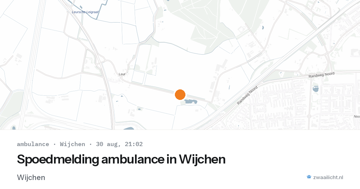Spoedmelding ambulance in Wijchen — 30 aug 2026