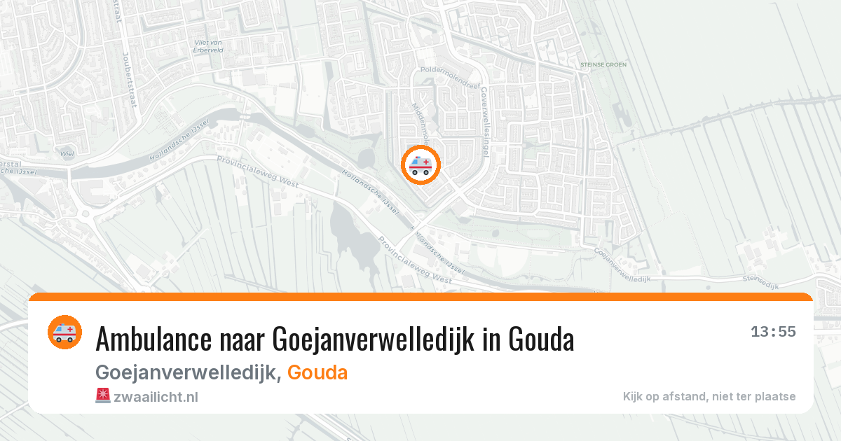 Ambulance naar Goejanverwelledijk in Gouda — 9 aug 2026