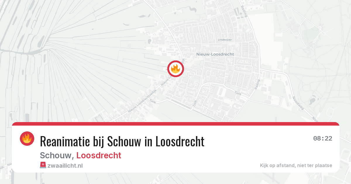 Reanimatie bij Schouw in Loosdrecht — 14 aug 2026
