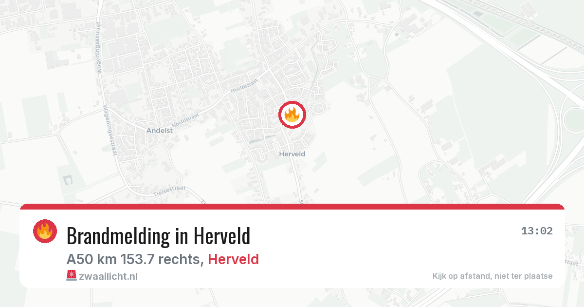 Brandmelding in Herveld — 30 jul 2026