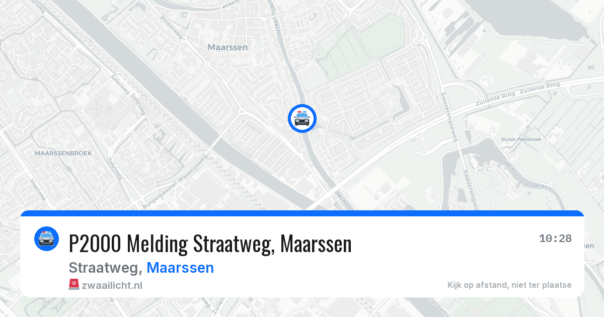 P2000 Melding Straatweg, Maarssen — 2 jul 2026