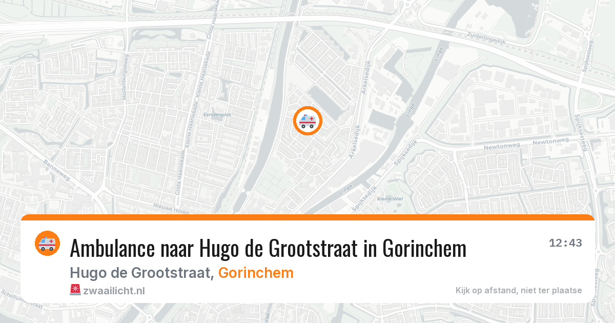 Ambulance naar Hugo de Grootstraat in Gorinchem — 15 jul 2026