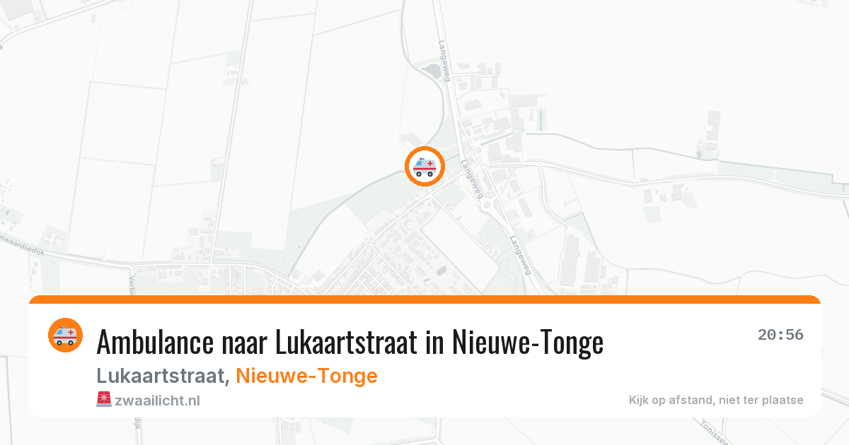 Ambulance naar Lukaartstraat in Nieuwe-Tonge — 4 aug 2026
