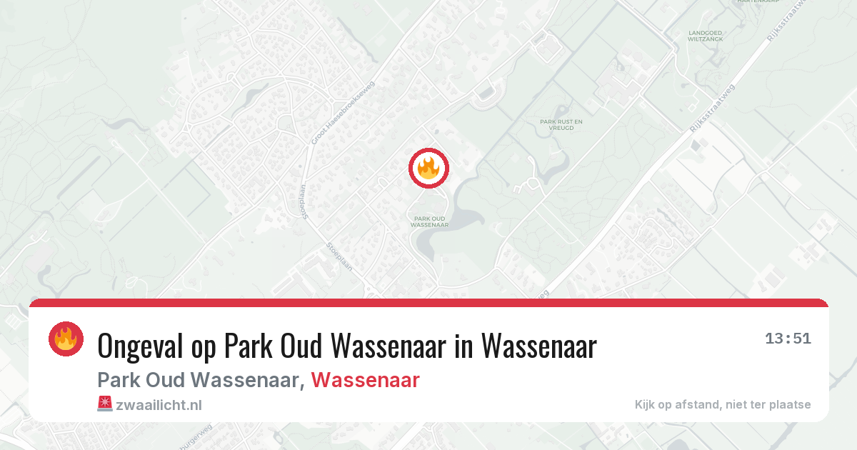 Ongeval op Park Oud Wassenaar in Wassenaar — 14 aug 2026