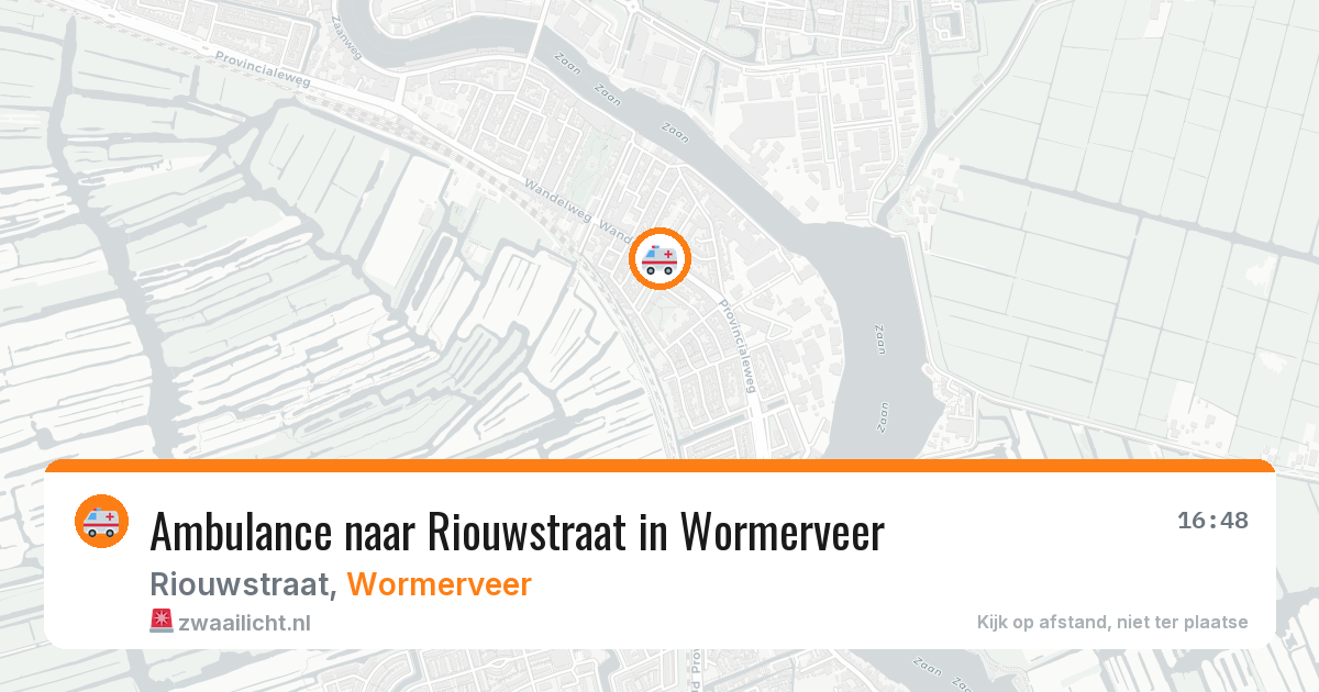 Ambulance naar Riouwstraat in Wormerveer — 13 aug 2026