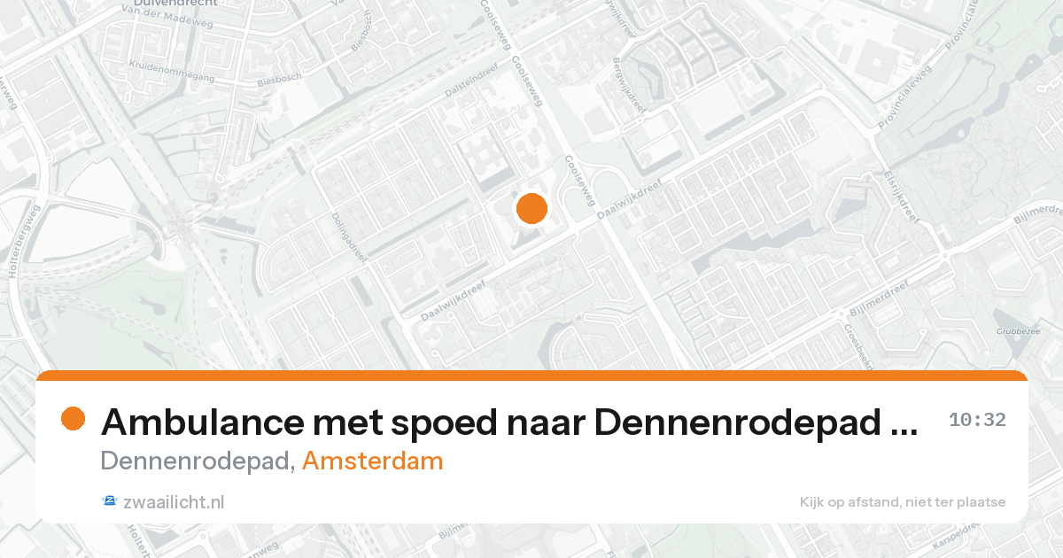 Ambulance met spoed naar Dennenrodepad in Amsterdam — 25 aug 2026