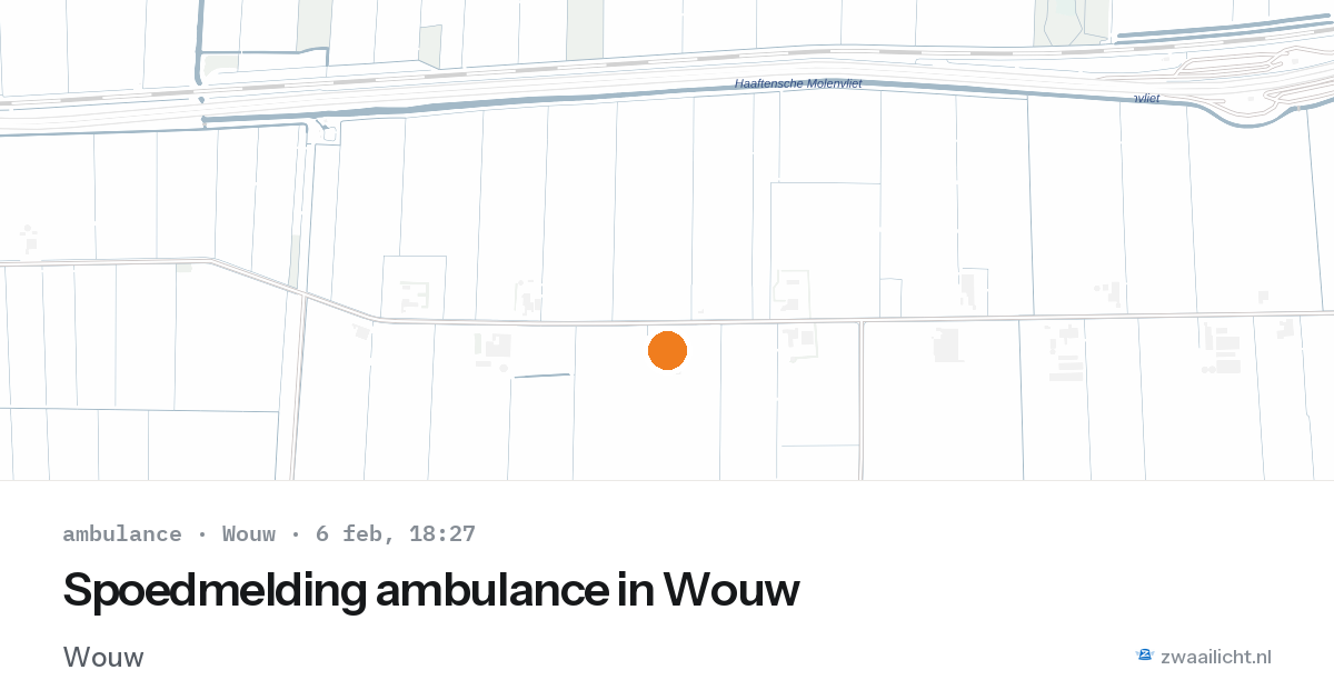 Spoedmelding ambulance in Wouw — 6 feb 2026