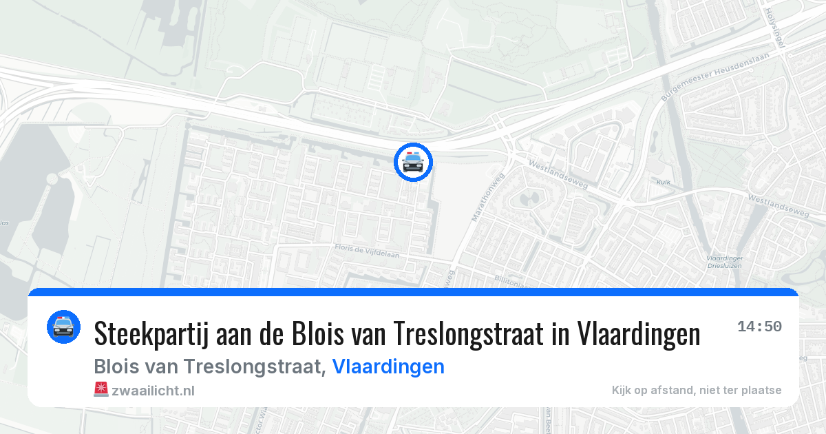 Steekpartij aan de Blois van Treslongstraat in Vlaardingen — 14 jun 2026