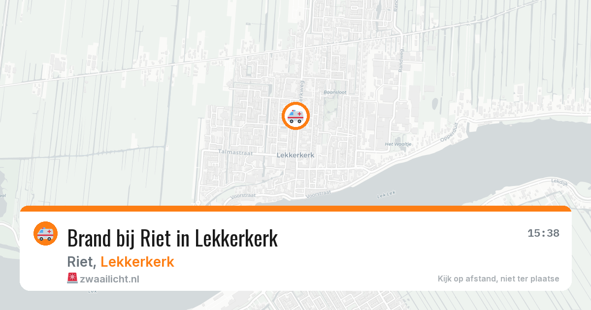 Brand bij Riet in Lekkerkerk — 28 apr 2026