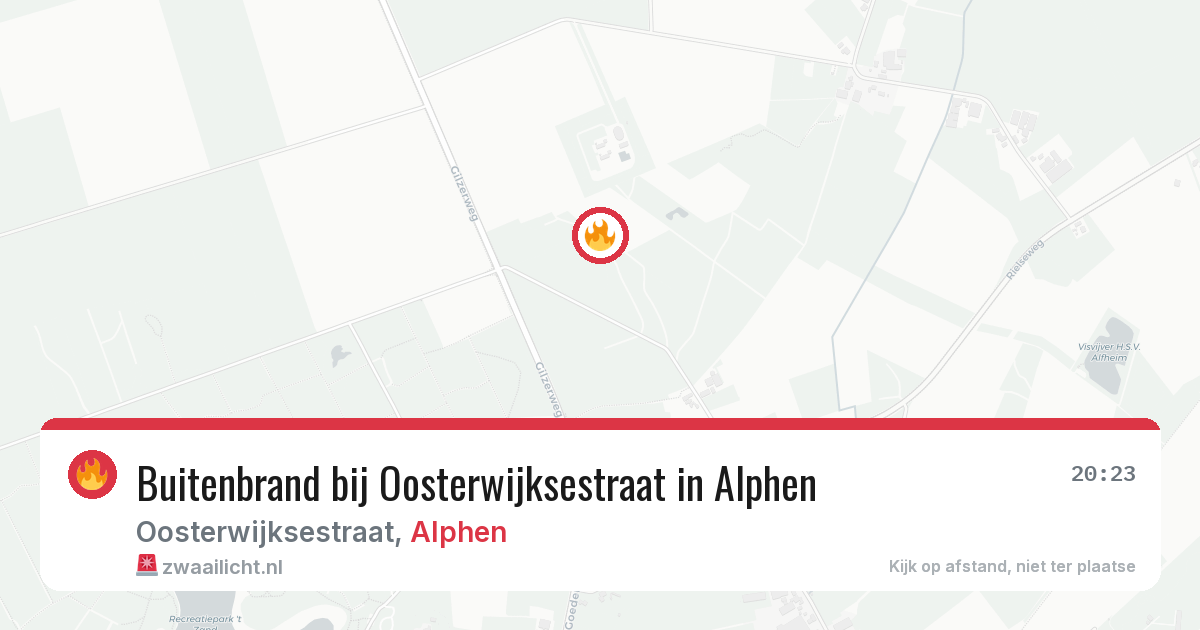 Buitenbrand bij Oosterwijksestraat in Alphen — 4 aug 2026