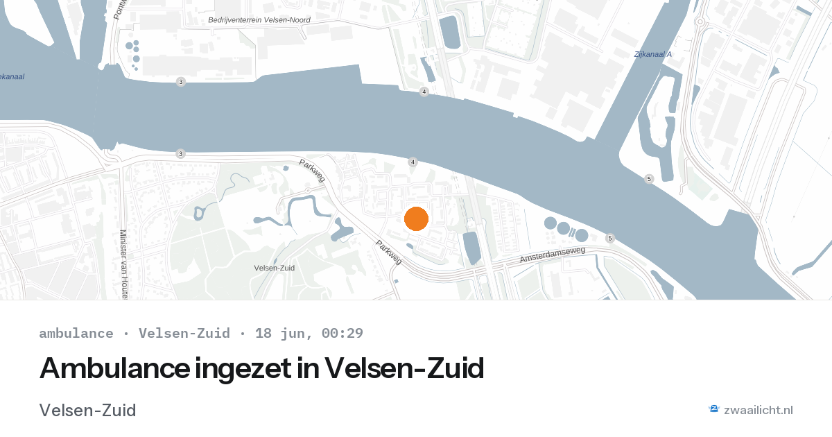 Ambulance ingezet in Velsen-Zuid — 17 jun 2026